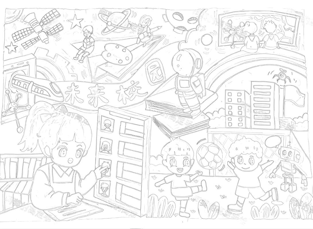 美术未来的学校图片大全