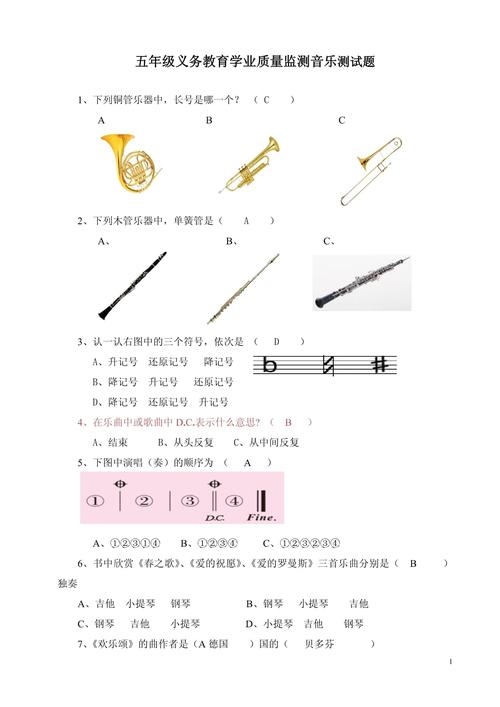 音乐教育专升本考试题库