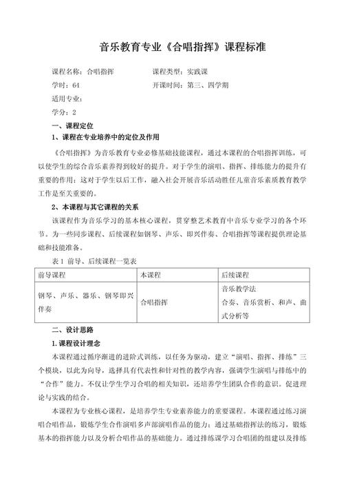 专业音乐教育的培养目标