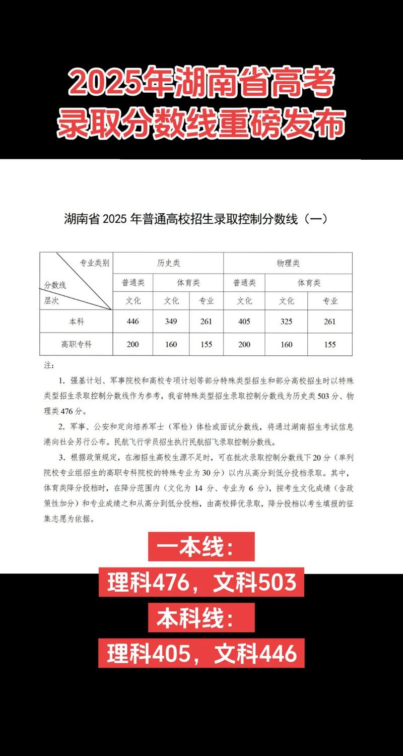 湖南2025艺考控制线