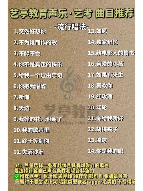 艺考唱什么流行歌拿分