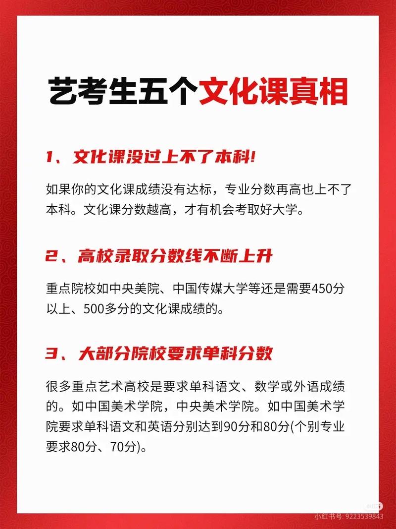 甘肃省艺考文化课要求
