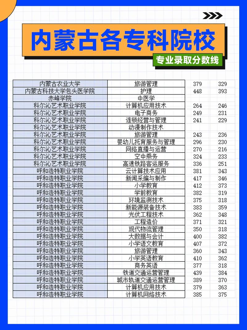 内蒙古艺考本科分数线
