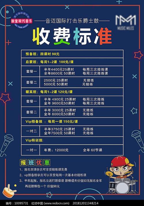 音乐培训班一月多少钱