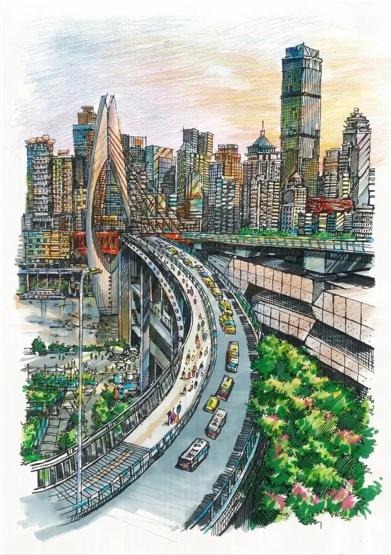 重庆户外的美术画 难