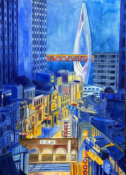 重庆户外的美术画 难