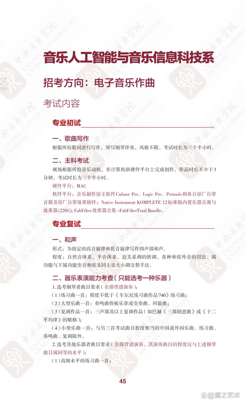 中央音乐学院招生咨询