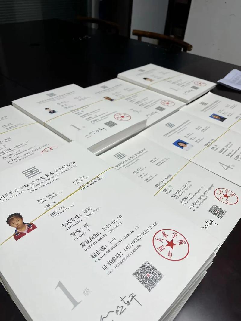 全国美术书法考级证书